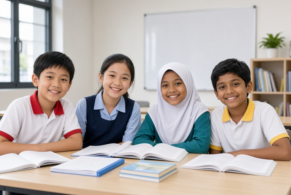 来自不同学校的小学生