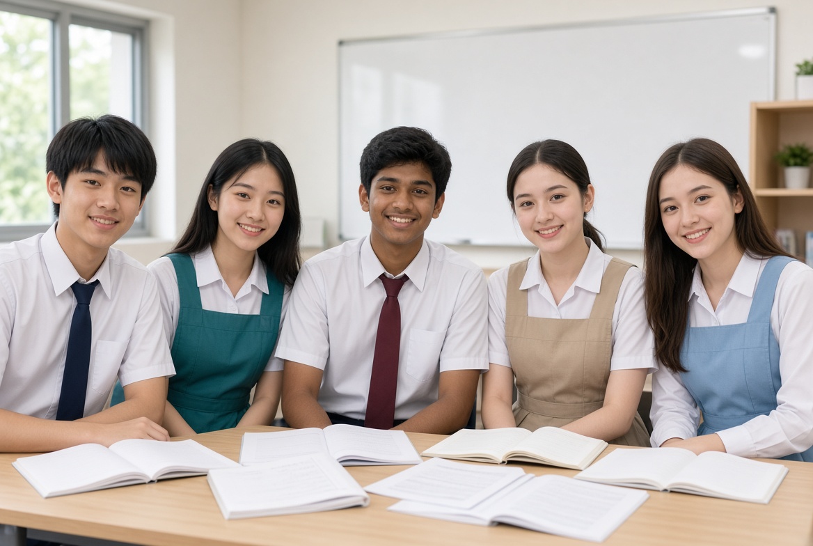 来自不同学校的学生